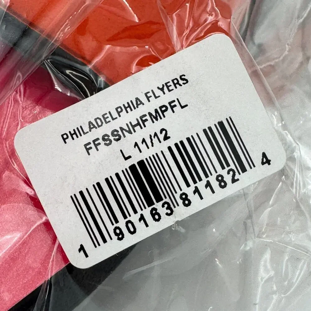 Philadelphia Flyers FOCO Slide Sandals Mens L 11-12 NHL‎ Shower Shoes NEW